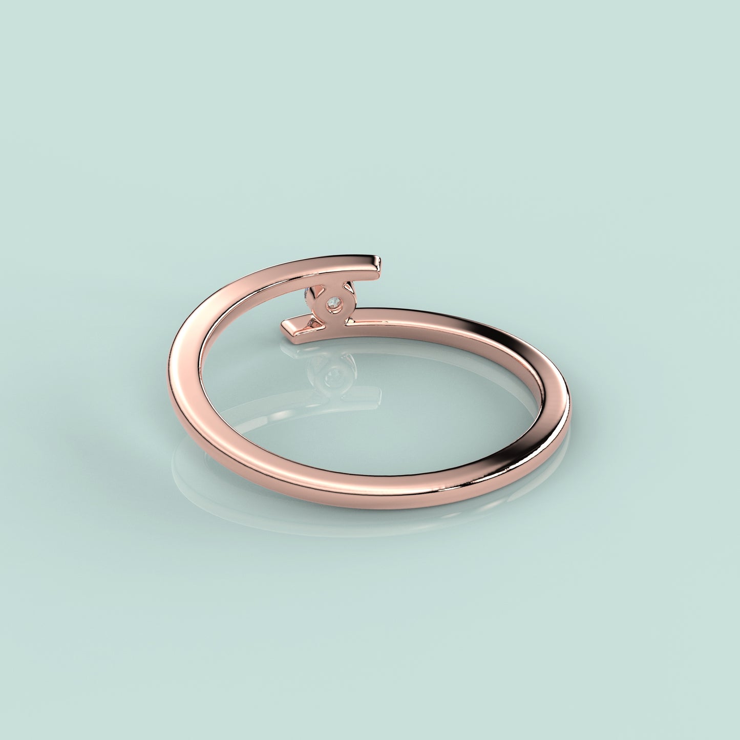 Rose gold Tenson 925 Silver Ring