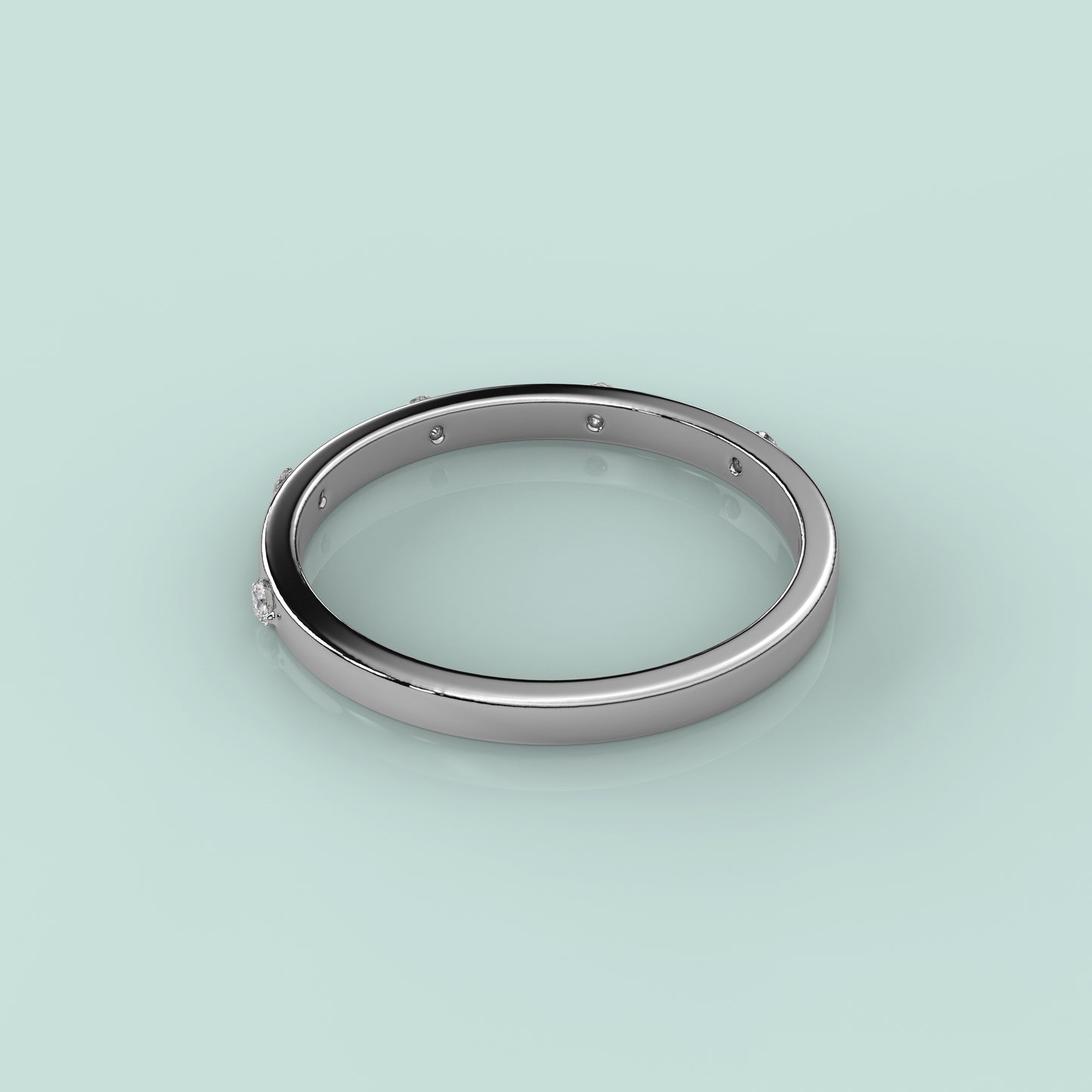 Five stone 925 Silver Ring