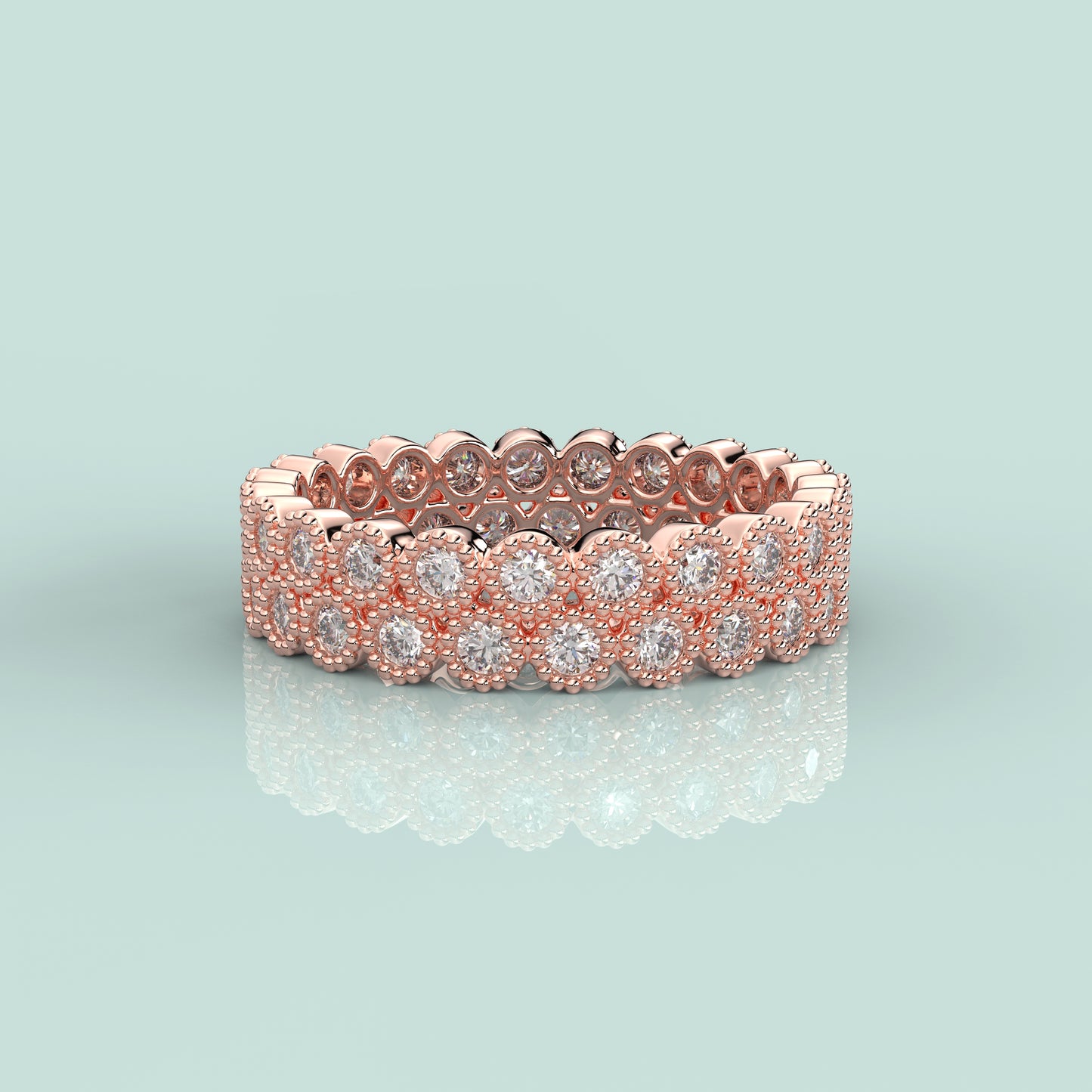 Enternity Rose gold 925 Silver Ring