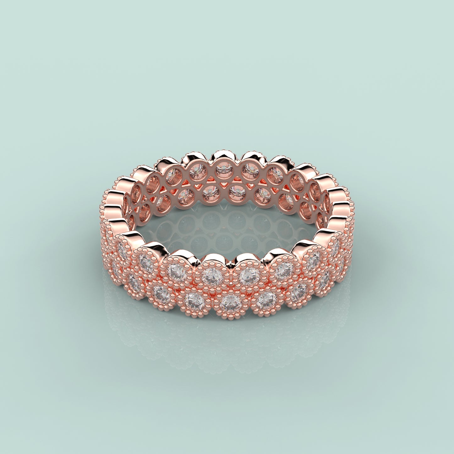 Enternity Rose gold 925 Silver Ring