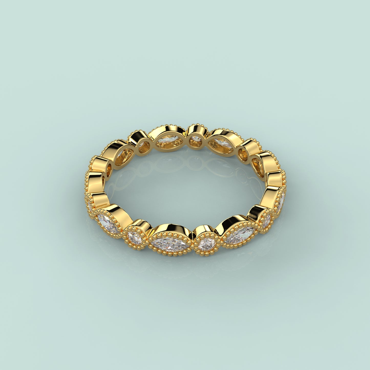 Multi stone Yellow gold 925 Silver Ring