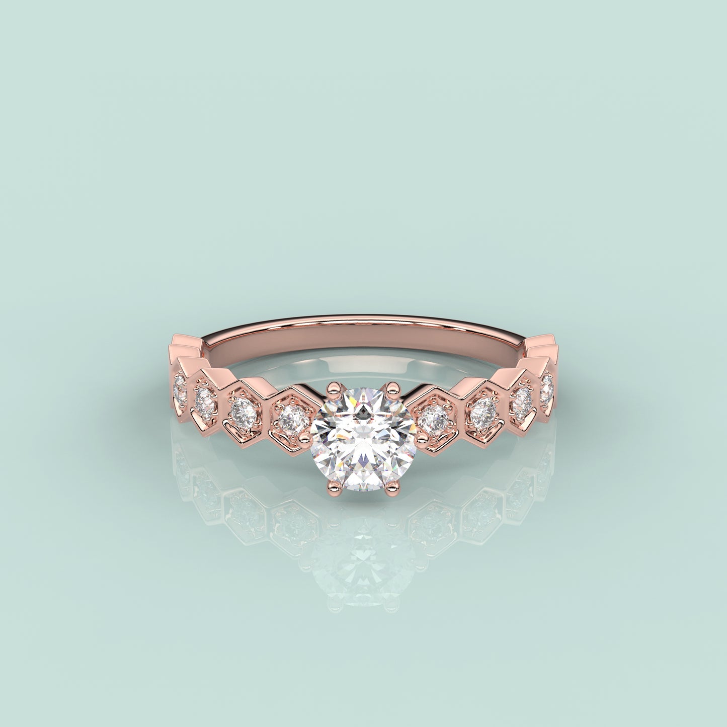 Ayanik Rose gold 925 Silver Ring