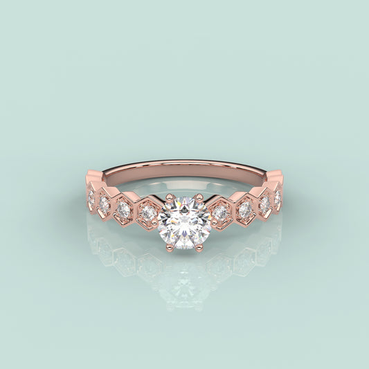 Ayanik Rose gold 925 Silver Ring