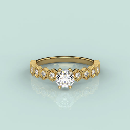 Ayanik Yellow gold 925 Silver Ring