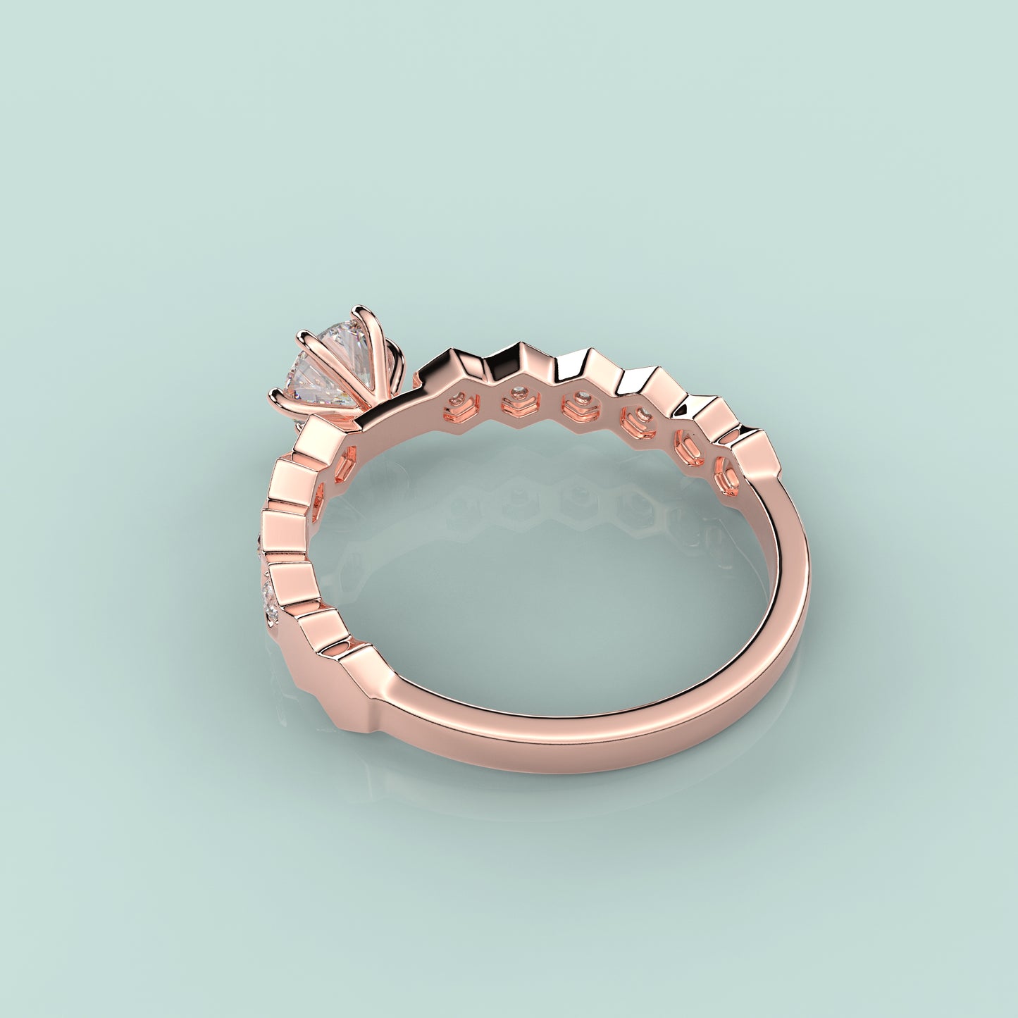 Ayanik Rose gold 925 Silver Ring