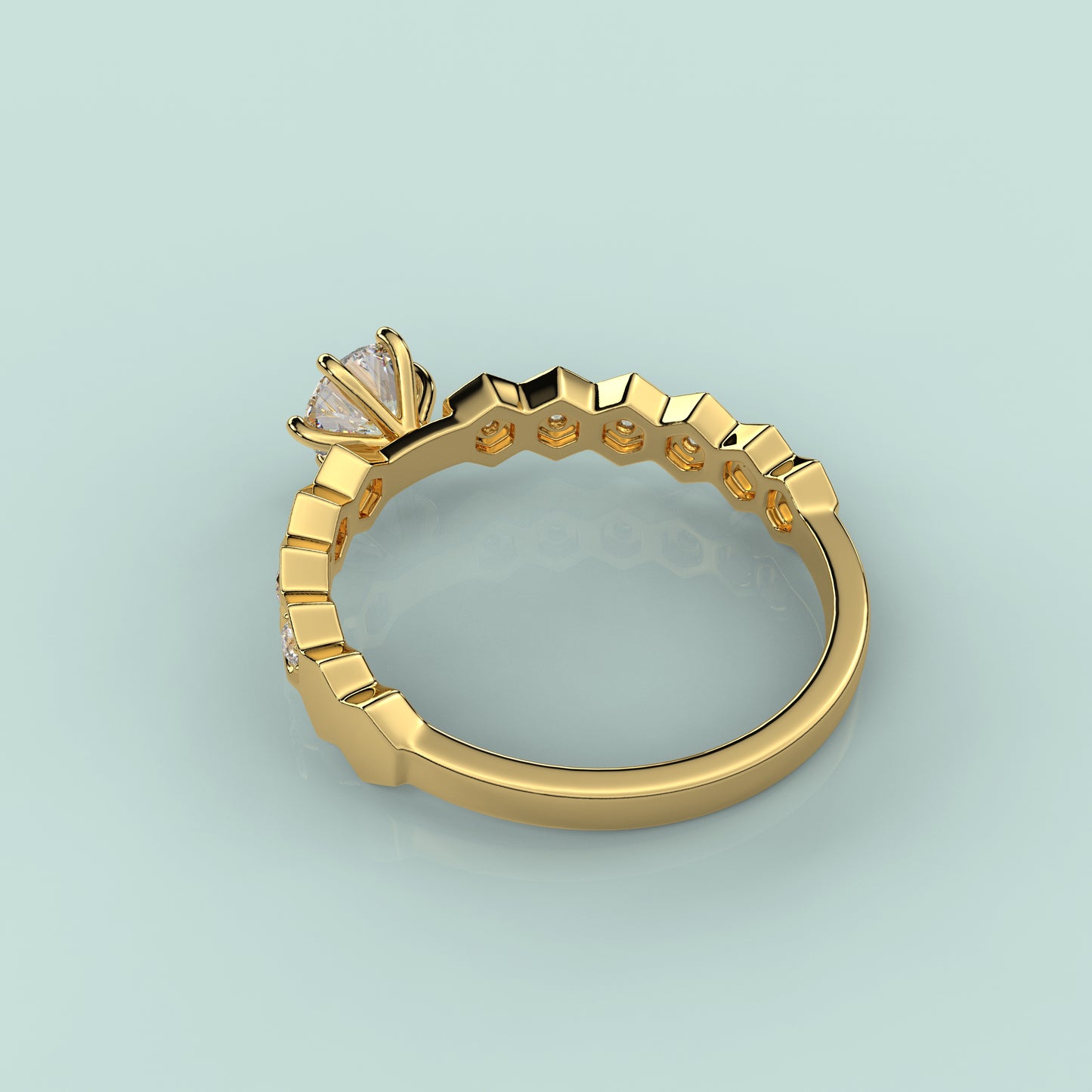 Ayanik Yellow gold 925 Silver Ring