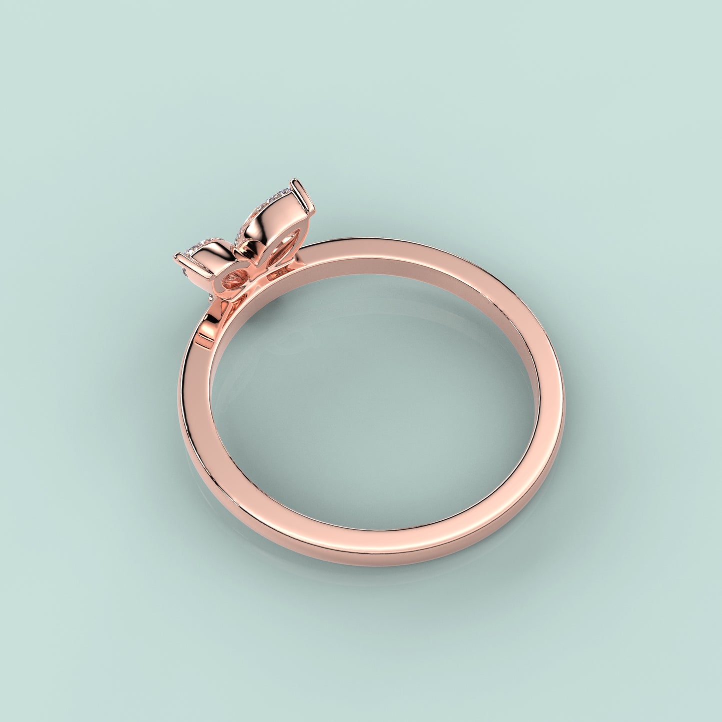 Rose gold Bloom 925 Silver Ring