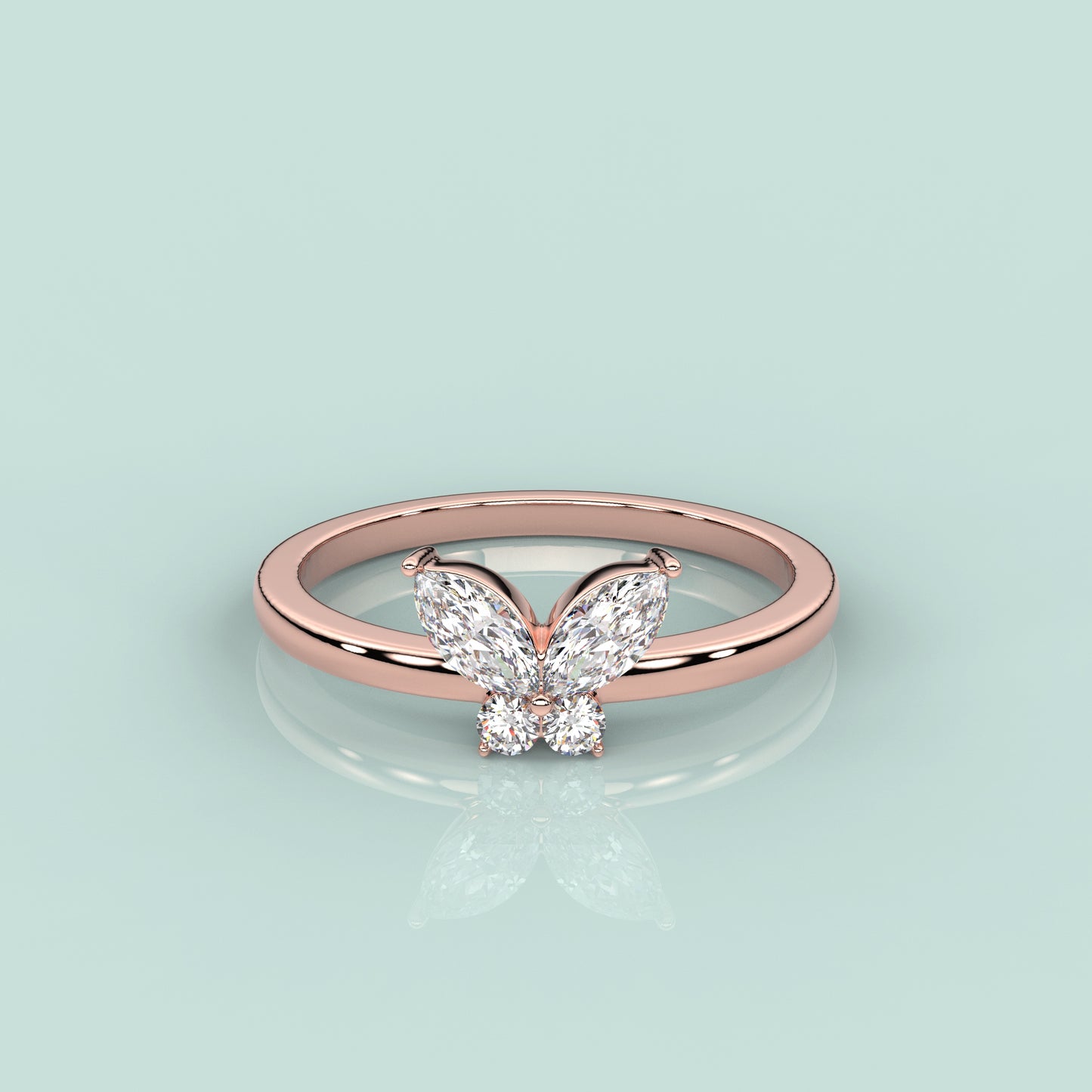 Rose gold Bloom 925 Silver Ring