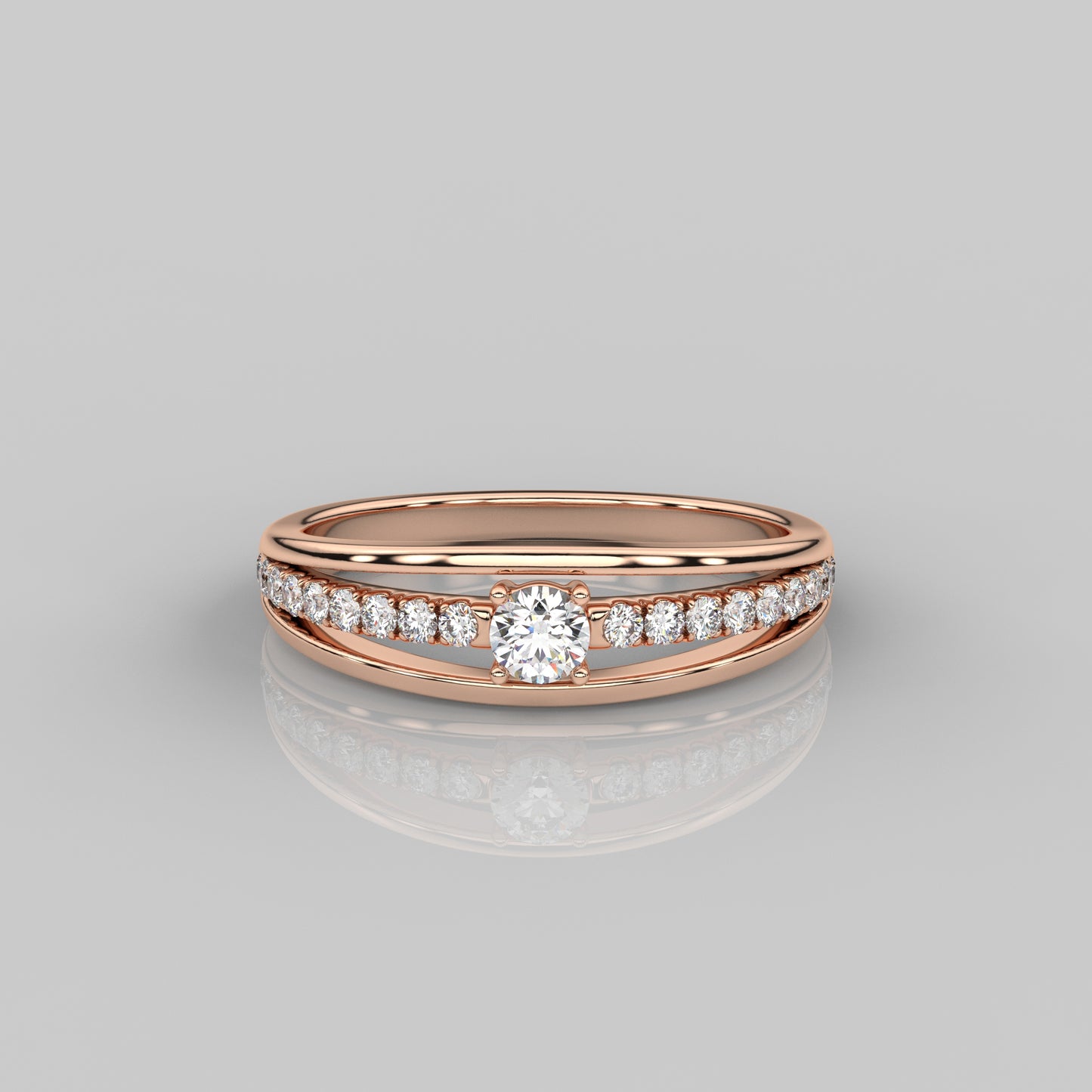 Rose gold Rosaline 925 Silver Ring