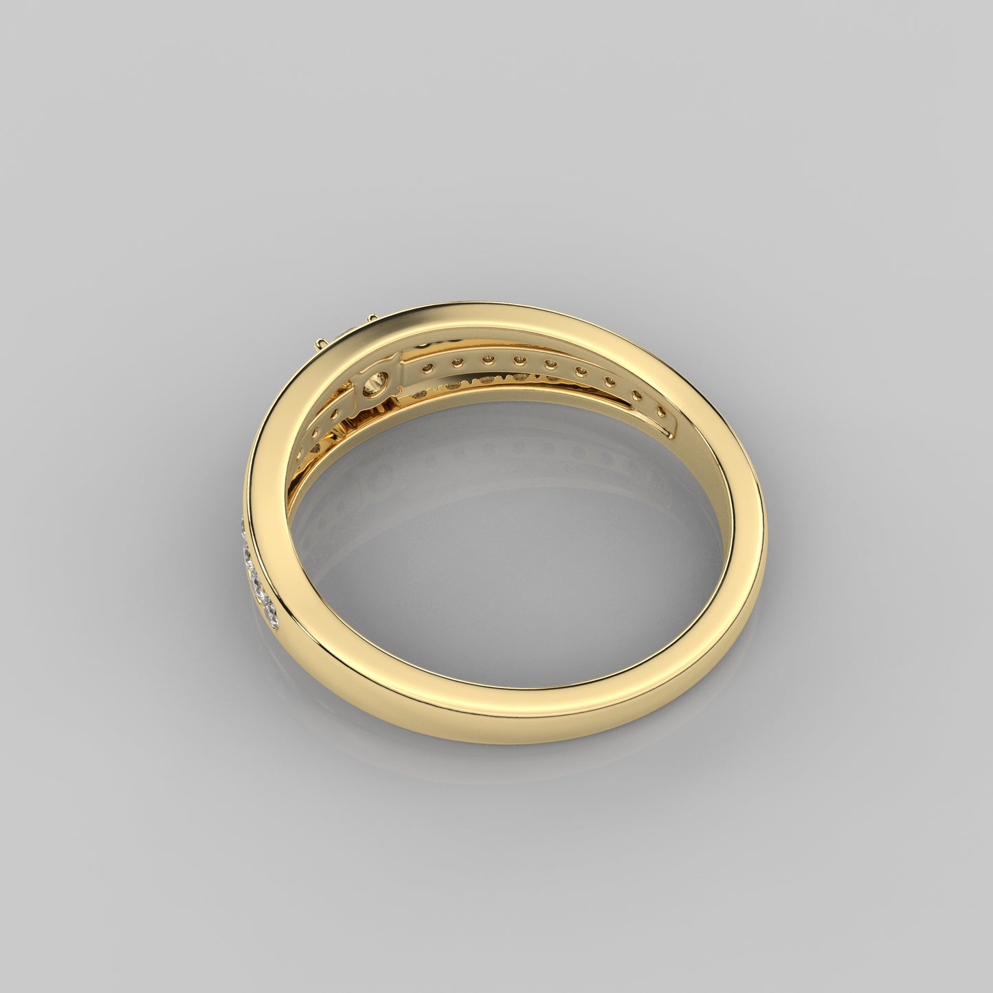 Yellow gold Rosaline 925 Silver Ring