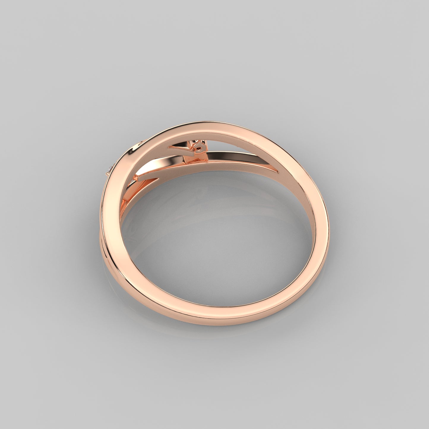 Rose gold Crosslite 925 Silver Ring