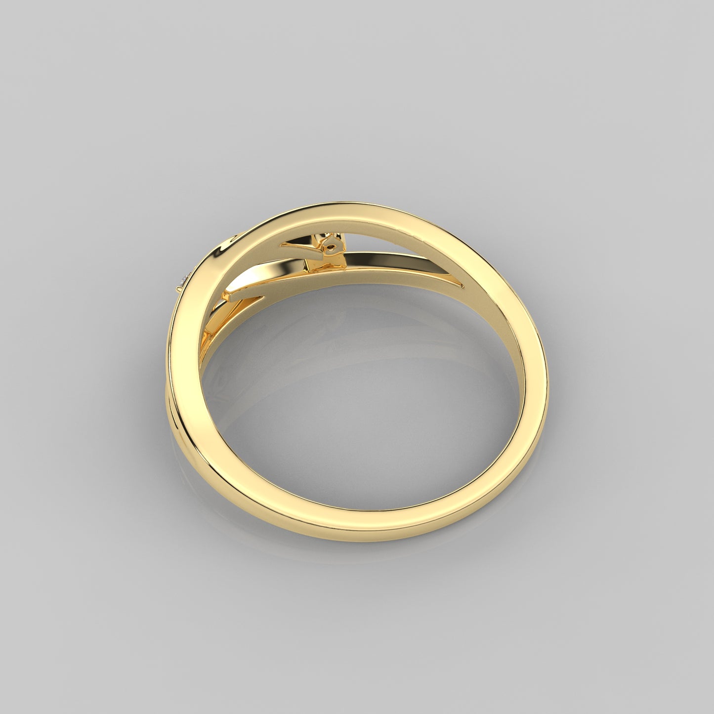 Yellow gold Crosslite 925 Silver Ring