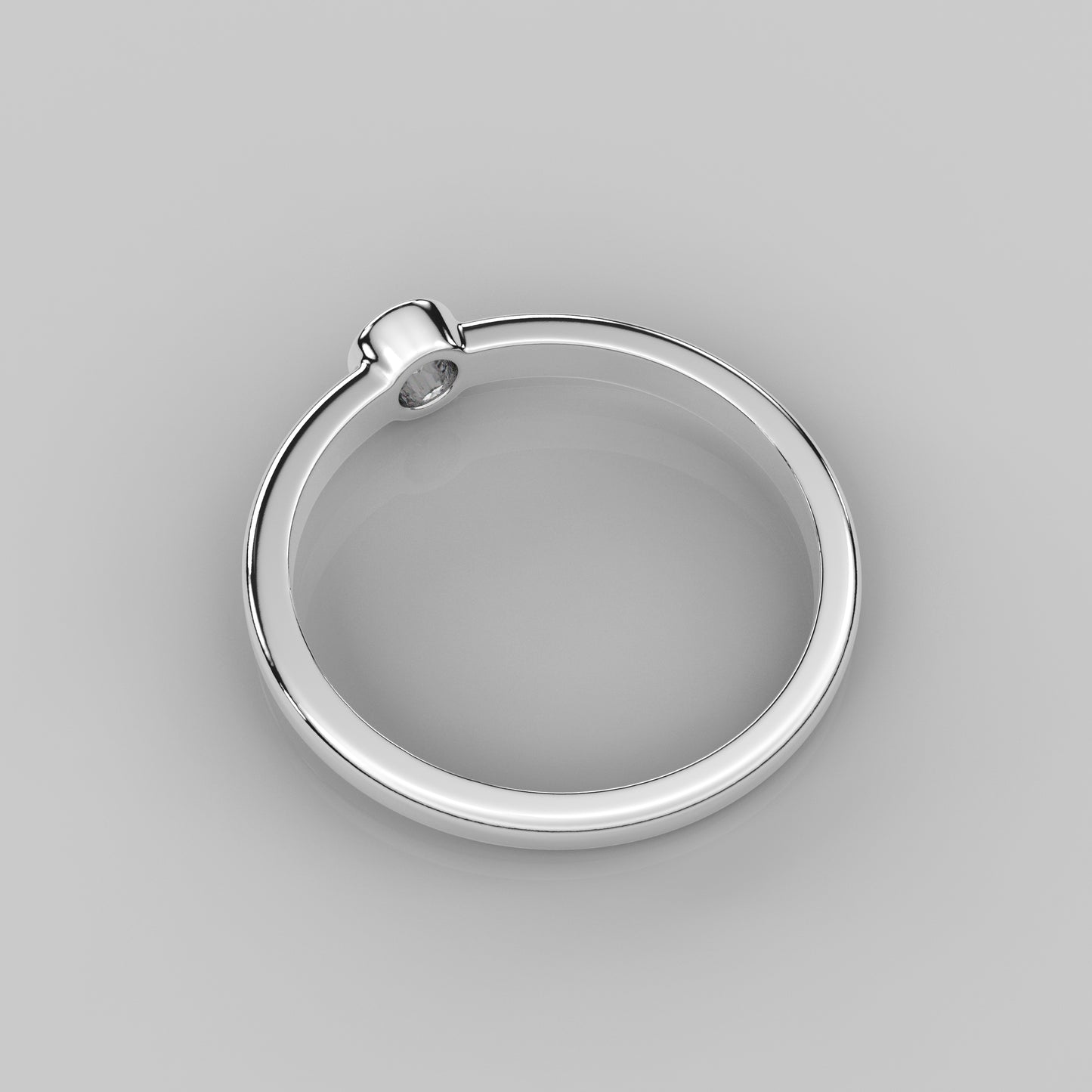 Bezel stone 925 Silver Ring