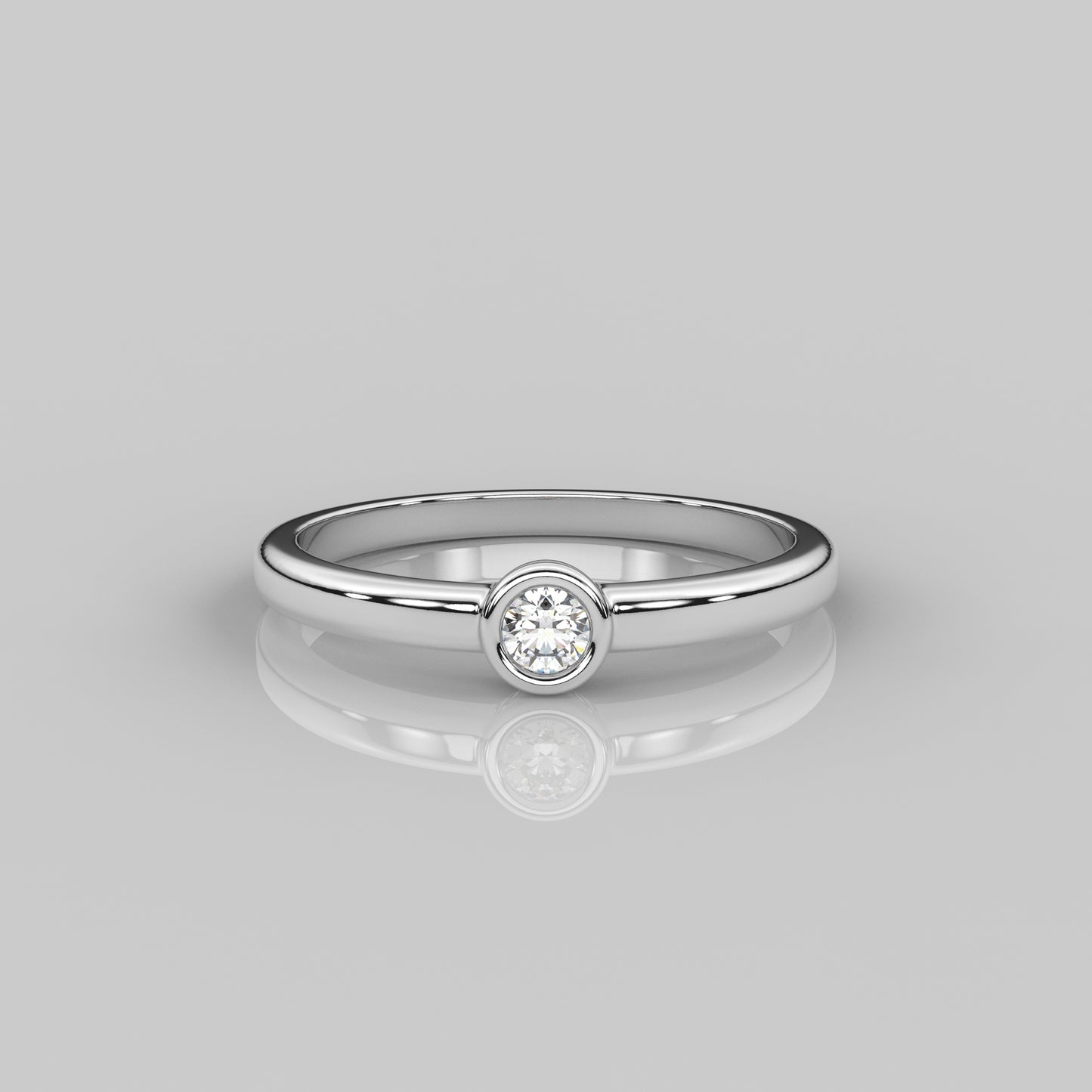 Bezel stone 925 Silver Ring