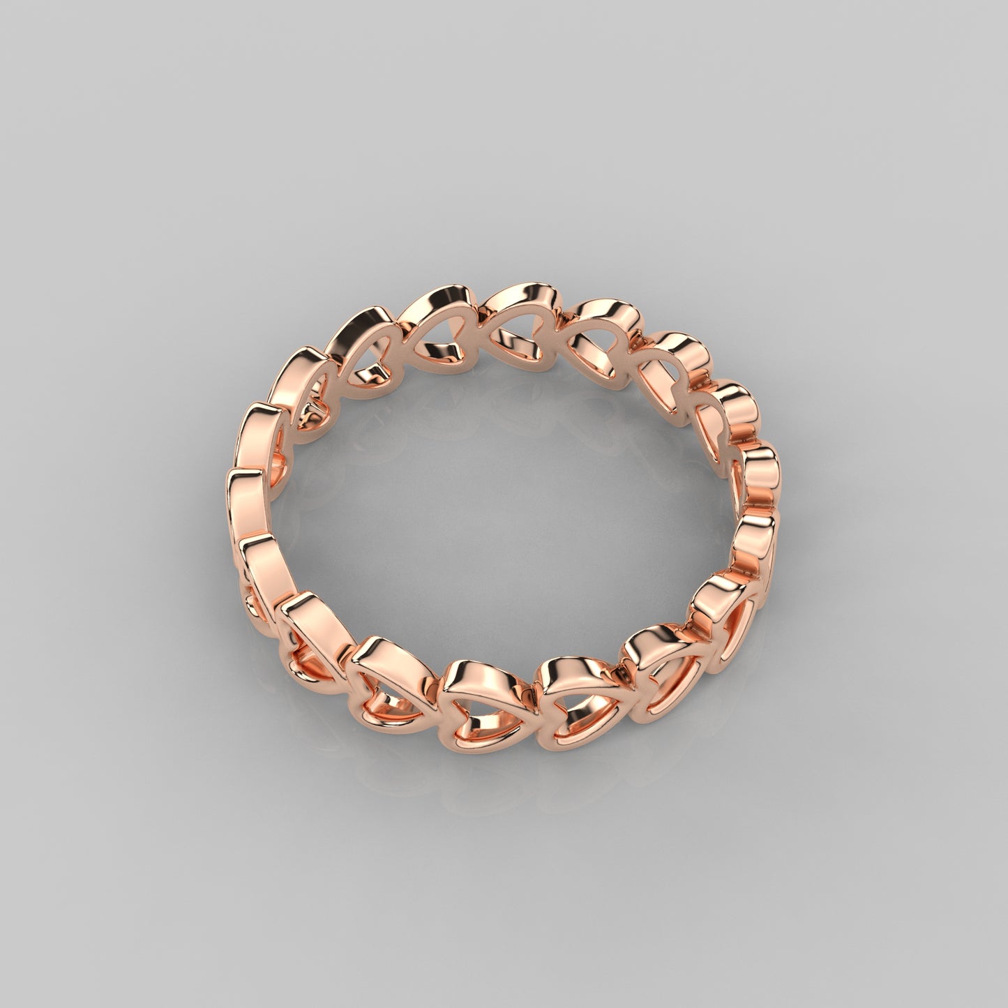 Rose gold Multi Heart 925 Silver Ring