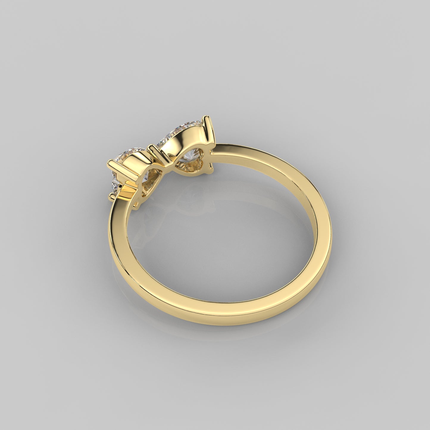 Yellow gold Friendly 925 Silver Ring