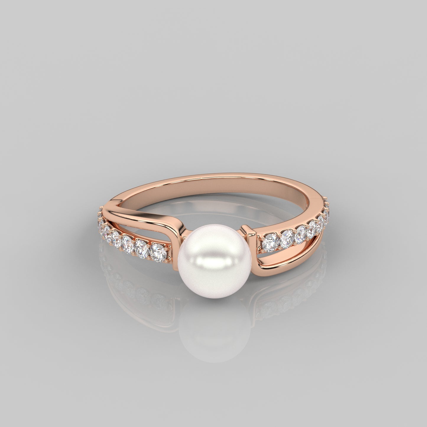 Rose gold Dara Pearl 925 Silver Ring