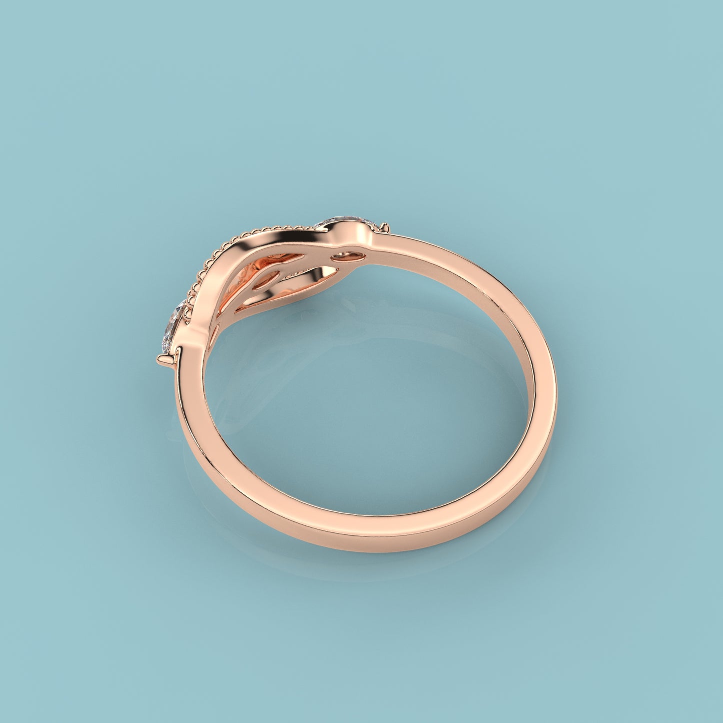 Rose gold Vintage 925 Silver Ring