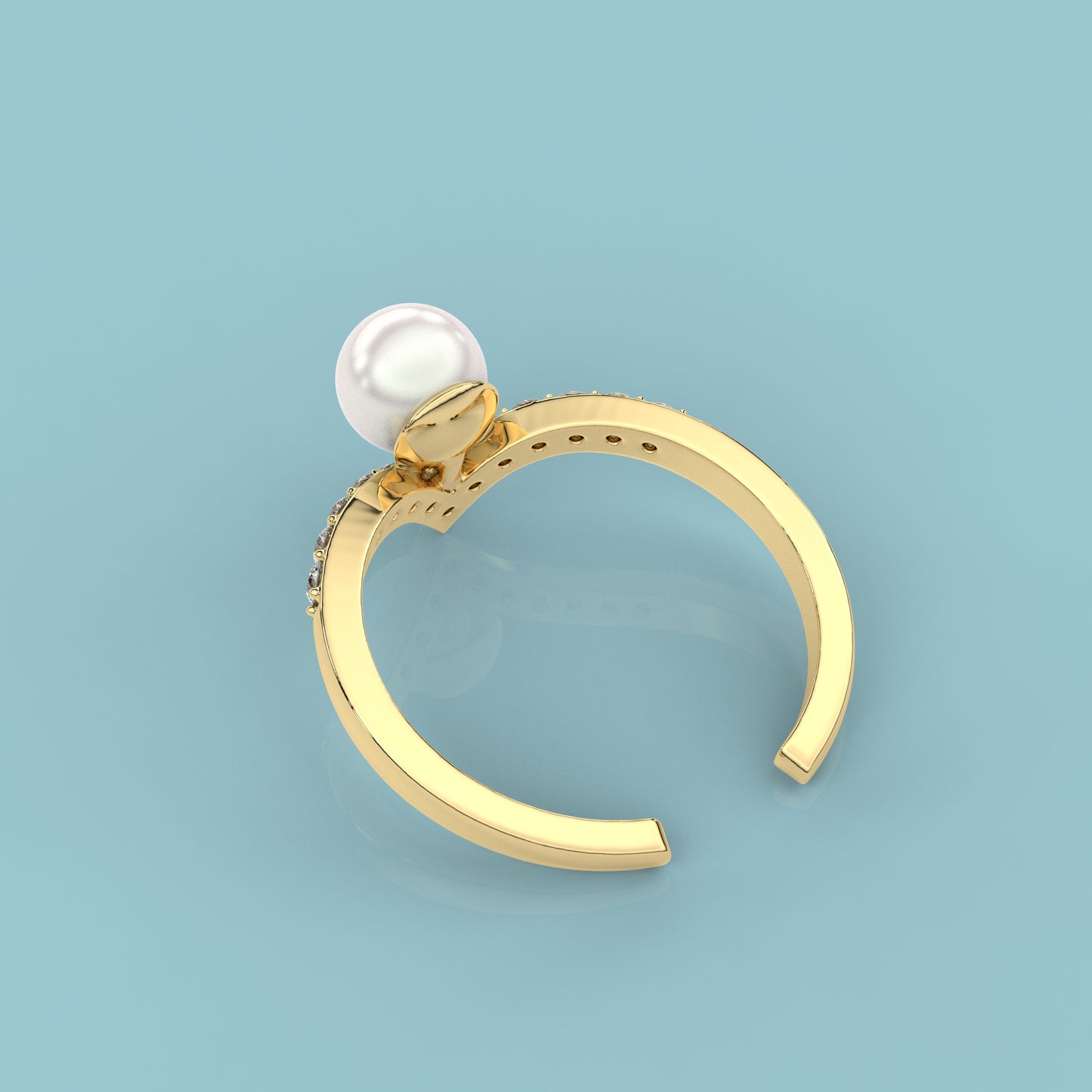 Yellow gold Trending 925 Silver Ring