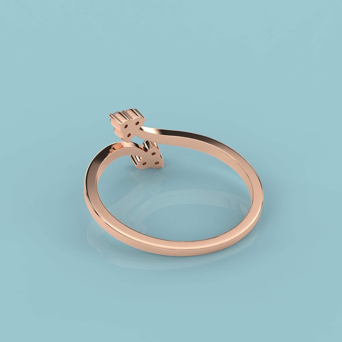 Glow rose gold 925 Silver Ring