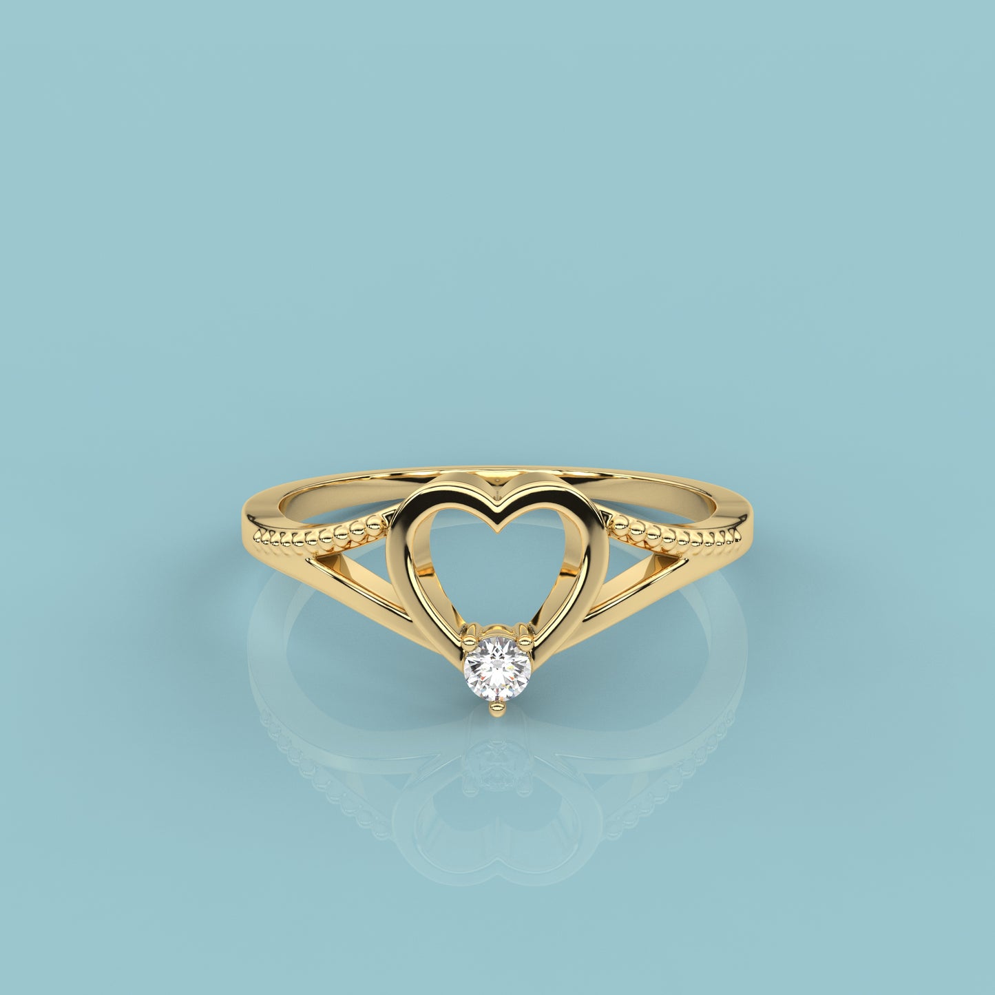 Yellow gold cubic 925 Silver Ring