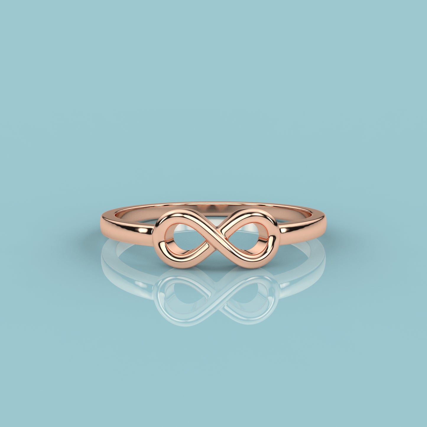 Rose gold Infinity 925 Silver Ring