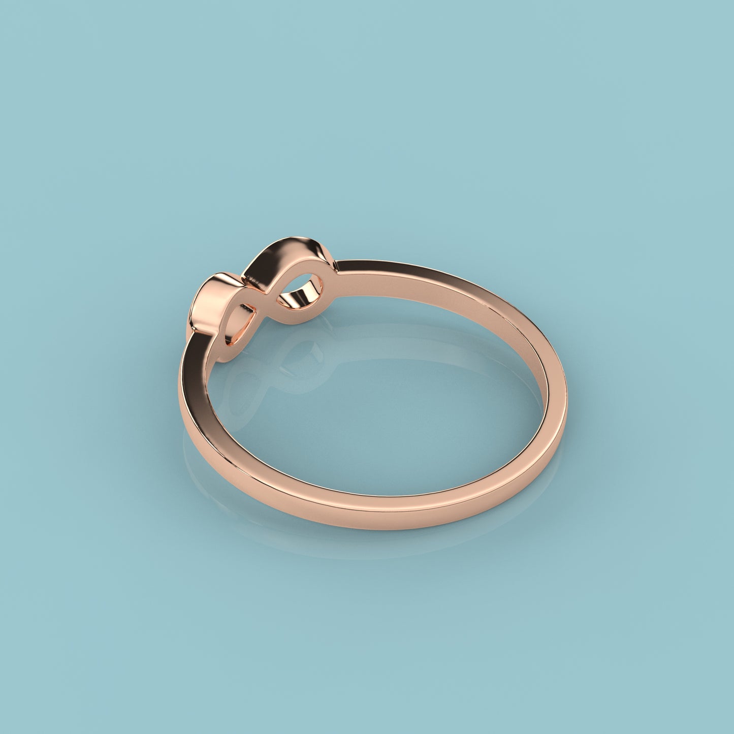 Rose gold Infinity 925 Silver Ring