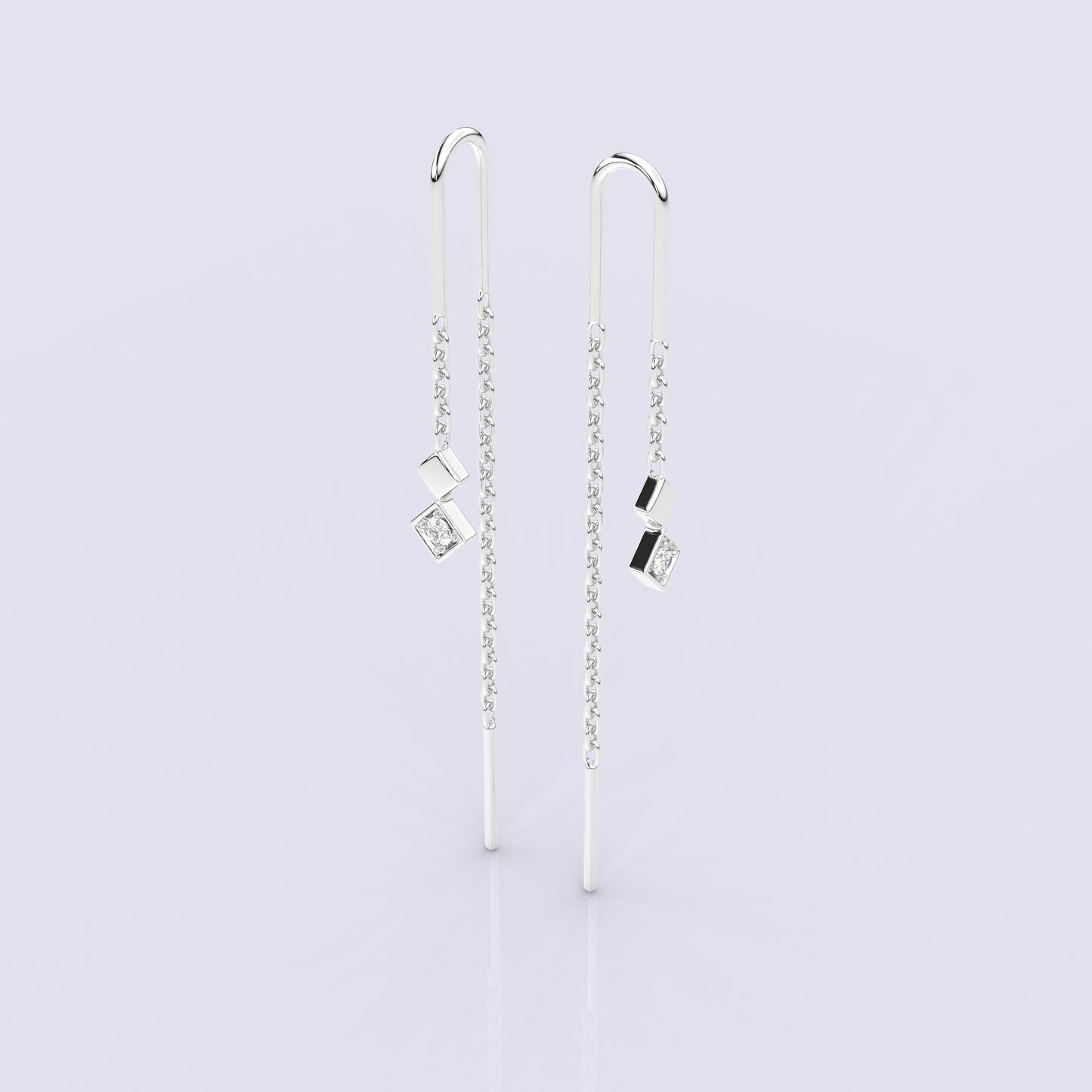 Square Sui Dhaga 925 silver Earring