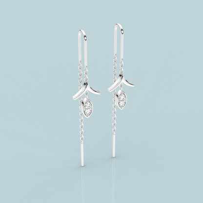 Leaf Sui Dhaga 925 silver Earring