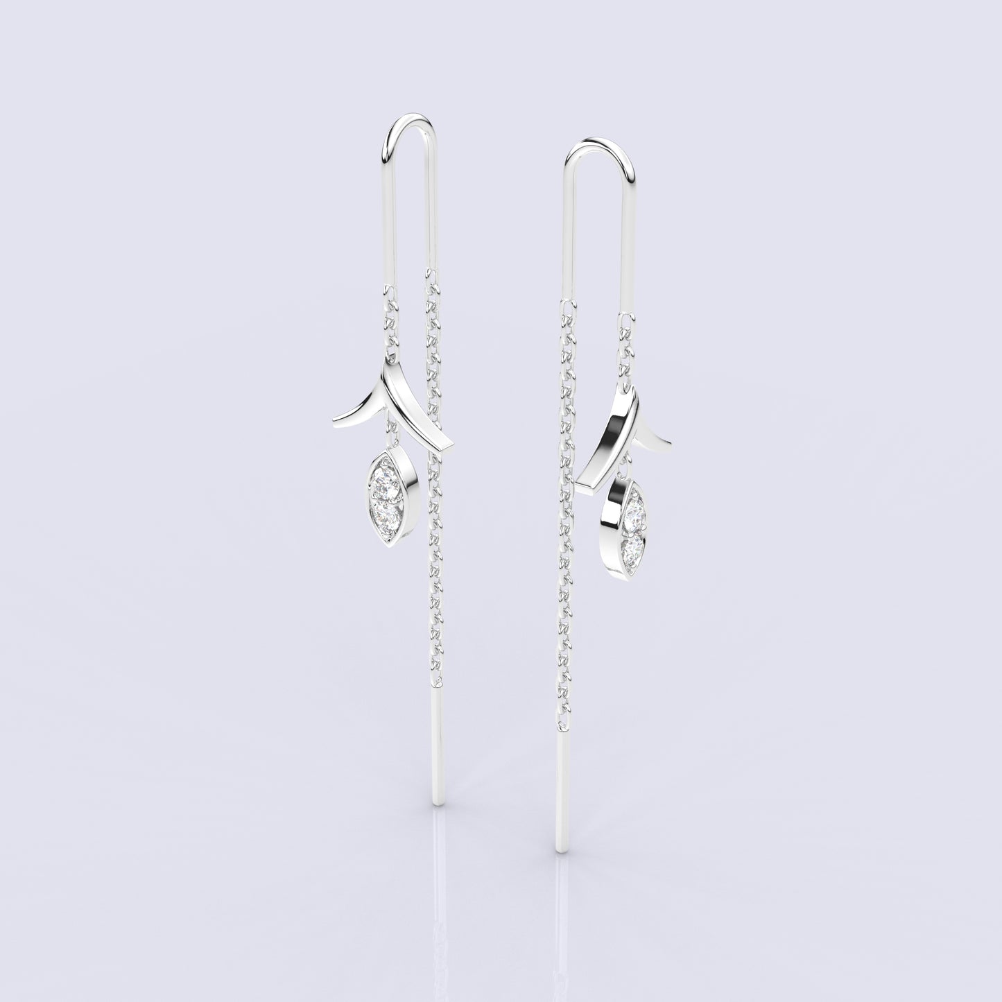 Leaf Sui Dhaga 925 silver Earring