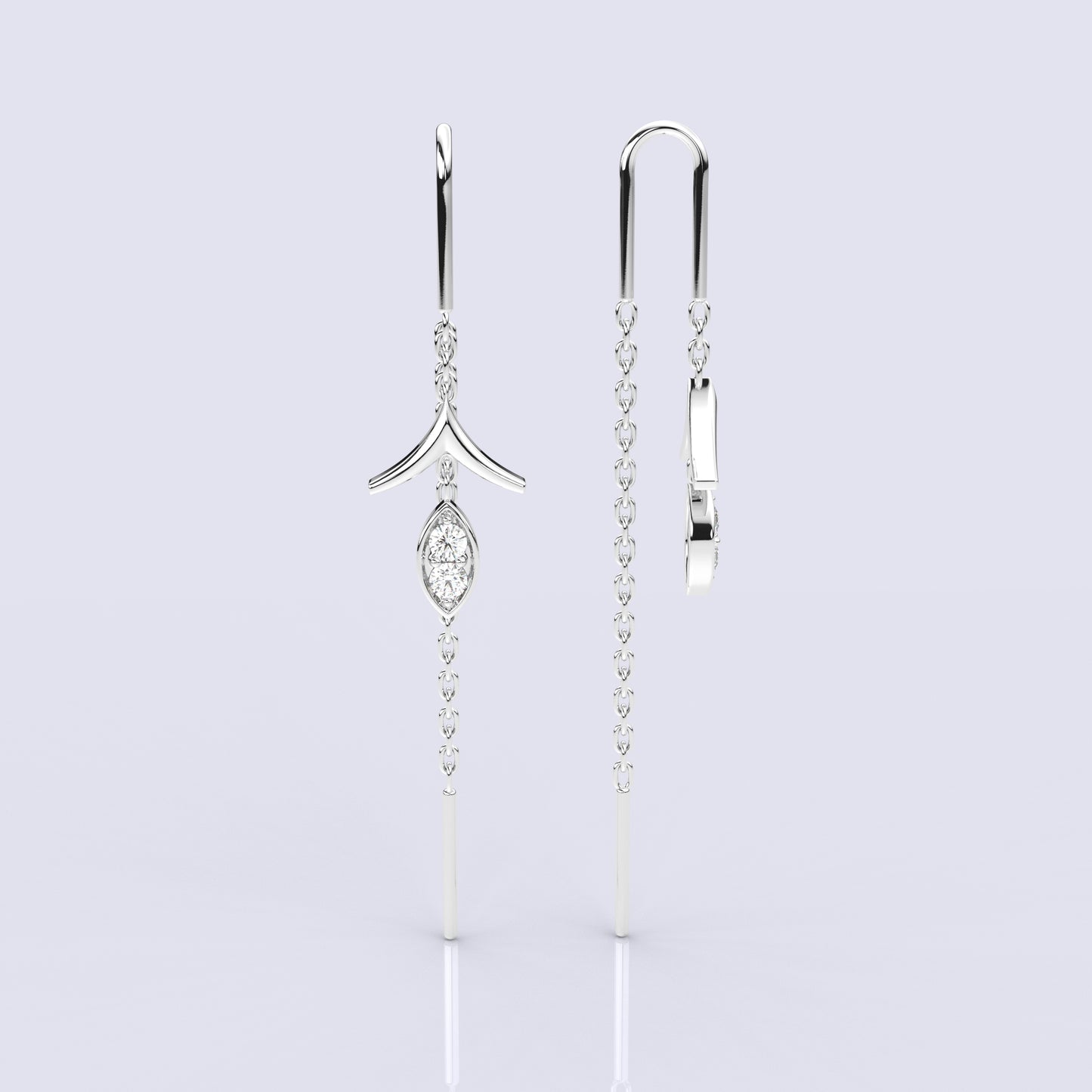 Leaf Sui Dhaga 925 silver Earring