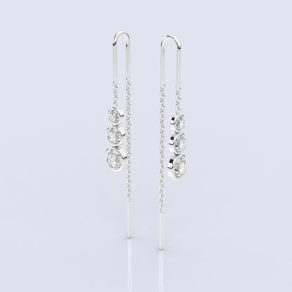 Round Sui Dhaga 925 silver Earring