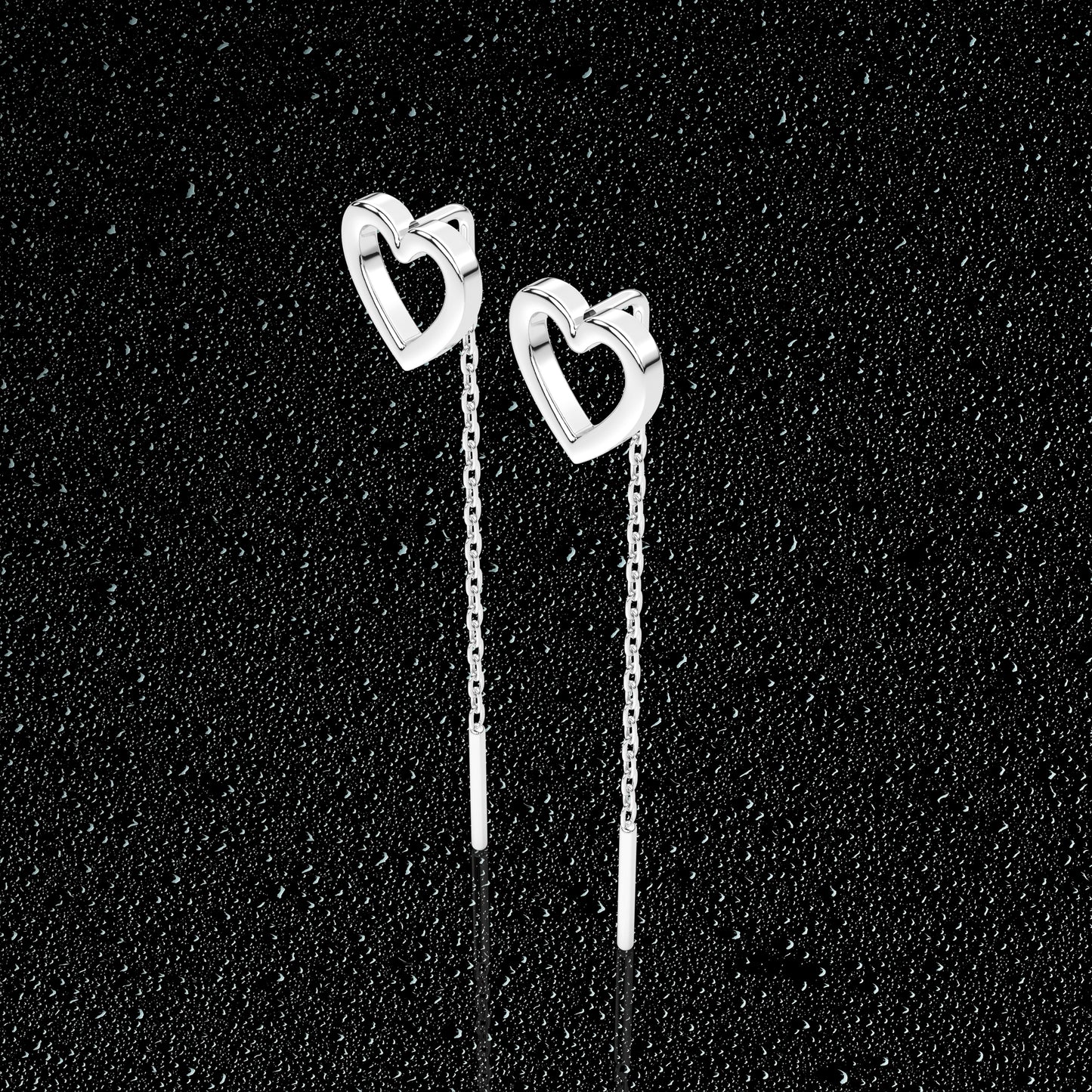 Heart Sui Dhaga 925 silver Earring