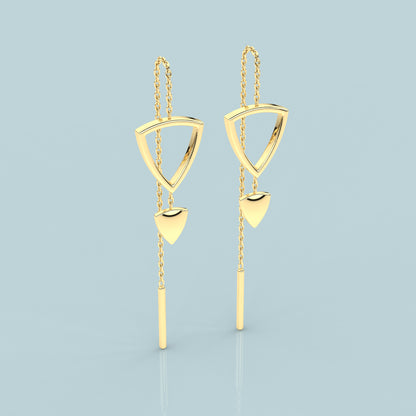 Swing Yellow Sui Dhaga 925 silver Earring