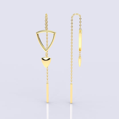Swing Yellow Sui Dhaga 925 silver Earring