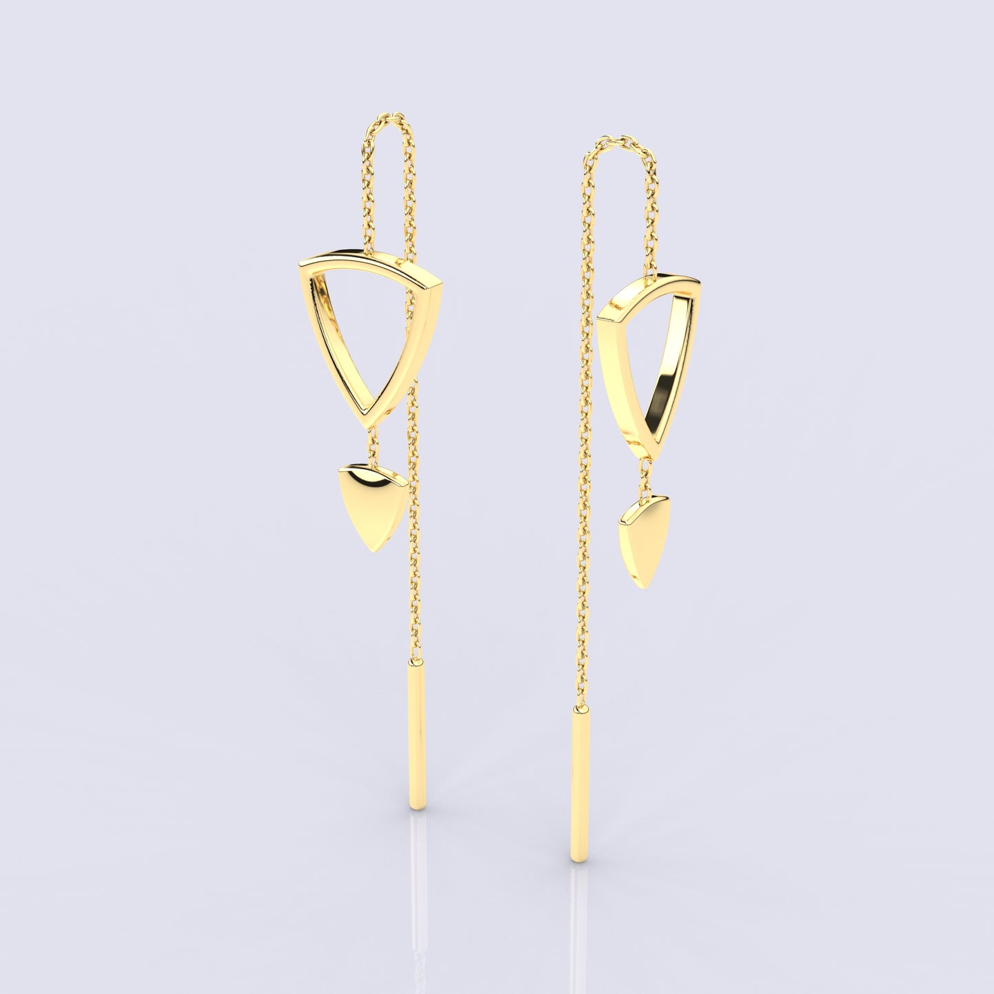 Swing Yellow Sui Dhaga 925 silver Earring