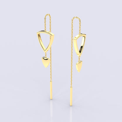 Swing Yellow Sui Dhaga 925 silver Earring