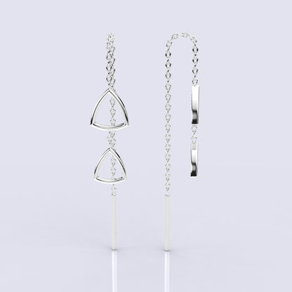 Geometric Sui Dhaga 925 silver Earring