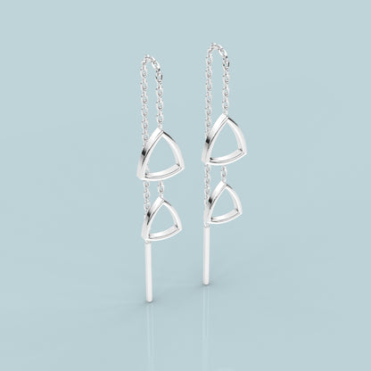 Geometric Sui Dhaga 925 silver Earring