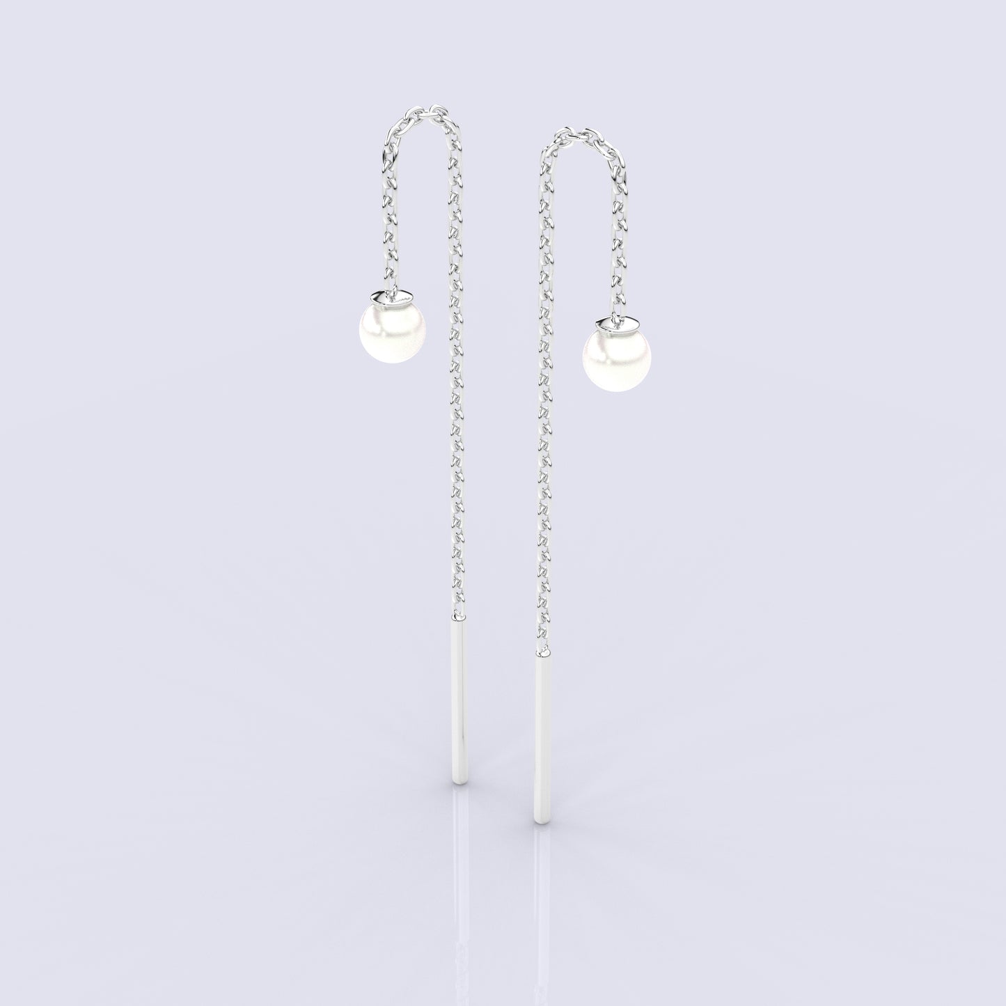 Pearl Sui Dhaga 925 silver Earring