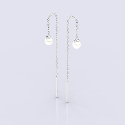 Pearl Sui Dhaga 925 silver Earring