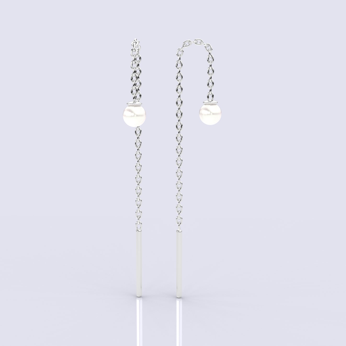 Pearl Sui Dhaga 925 silver Earring