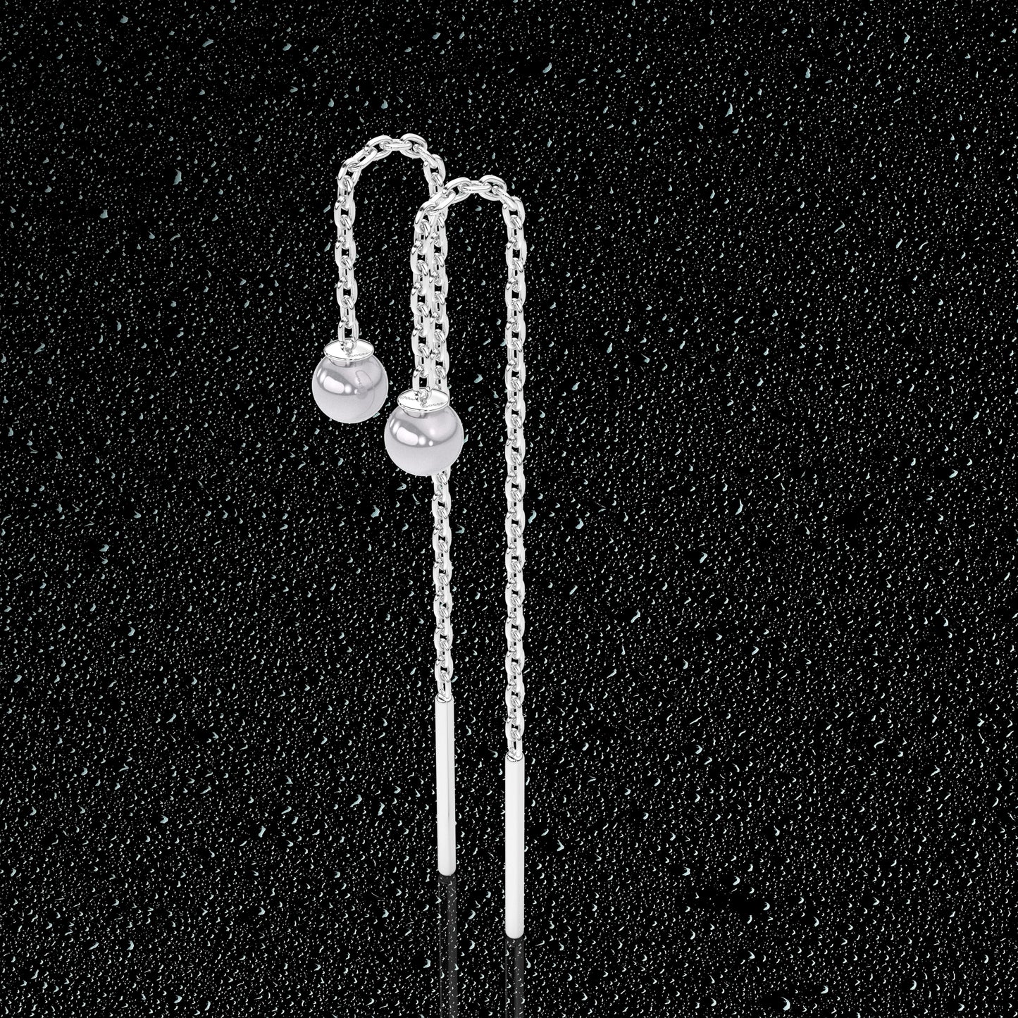 Pearl Sui Dhaga 925 silver Earring