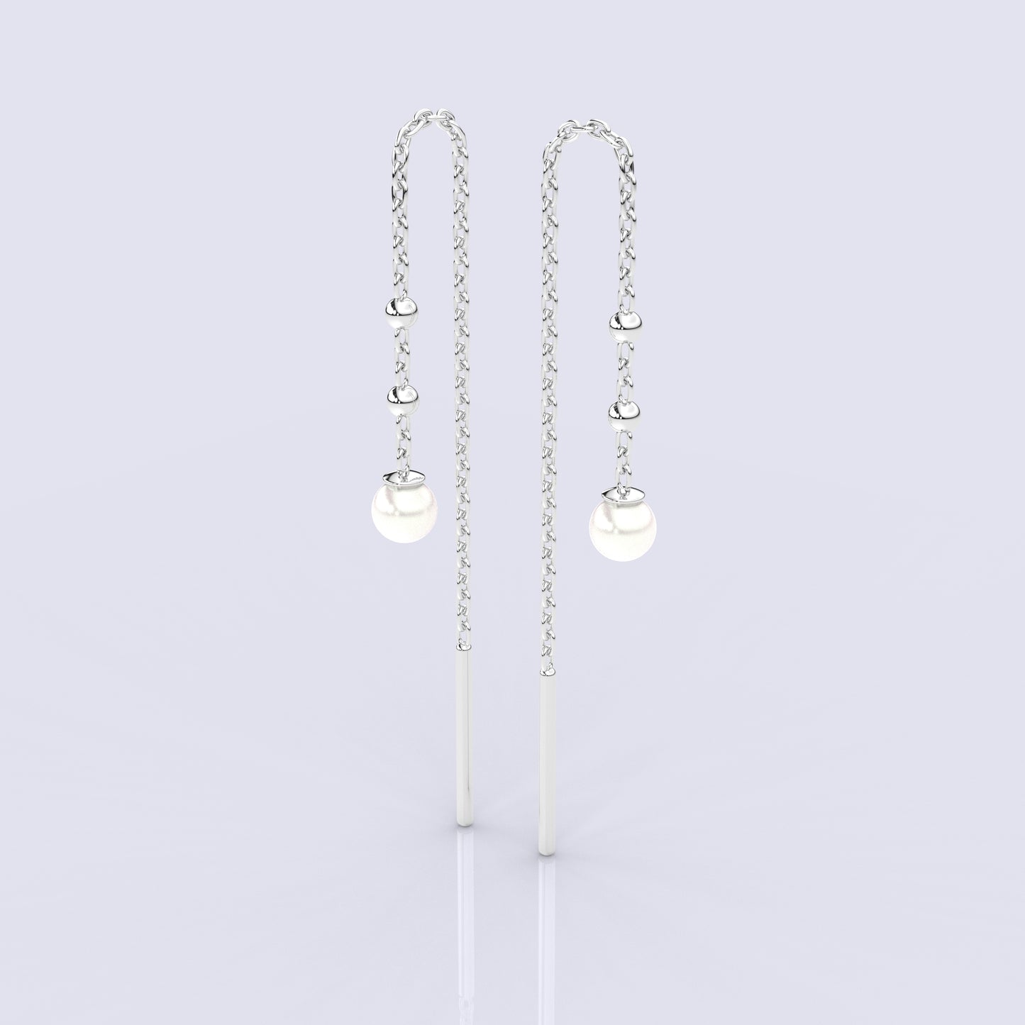 Pearl Sui Dhaga 925 silver Earring