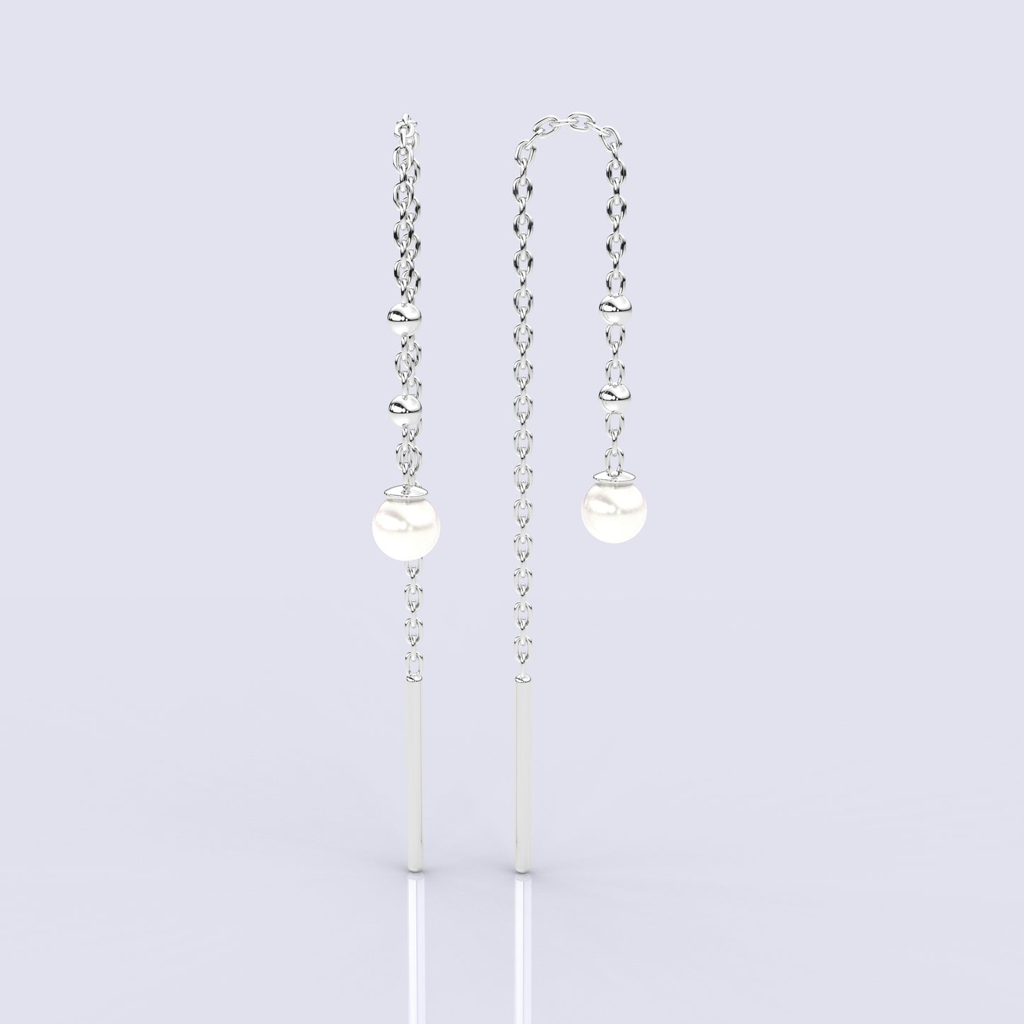 Pearl Sui Dhaga 925 silver Earring