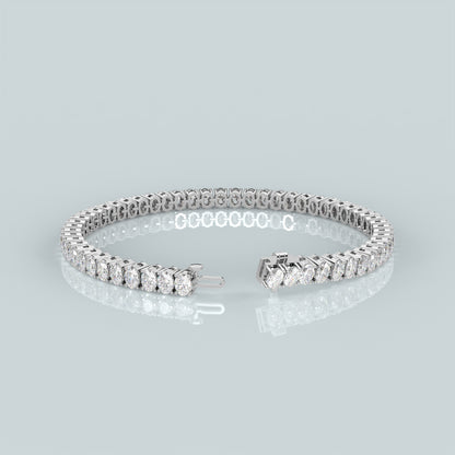 Oval 925 Sterling Silver Gold Plated Bracelet