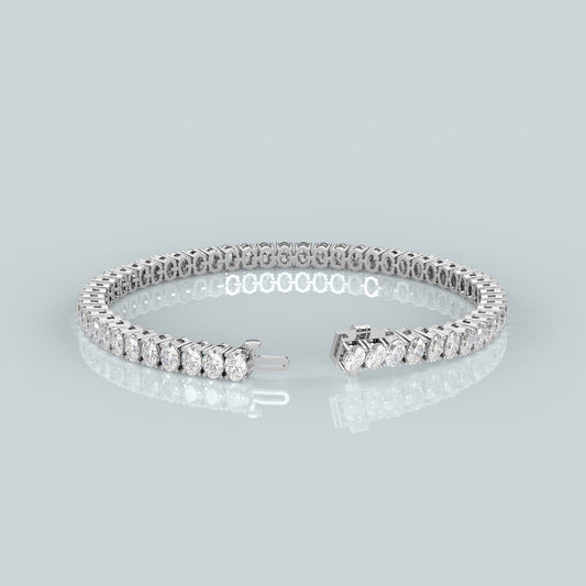 Oval 925 Sterling Silver Gold Plated Bracelet