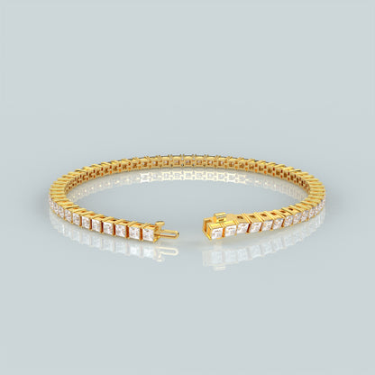 Princess 925 Sterling Silver Gold Plated Bracelet