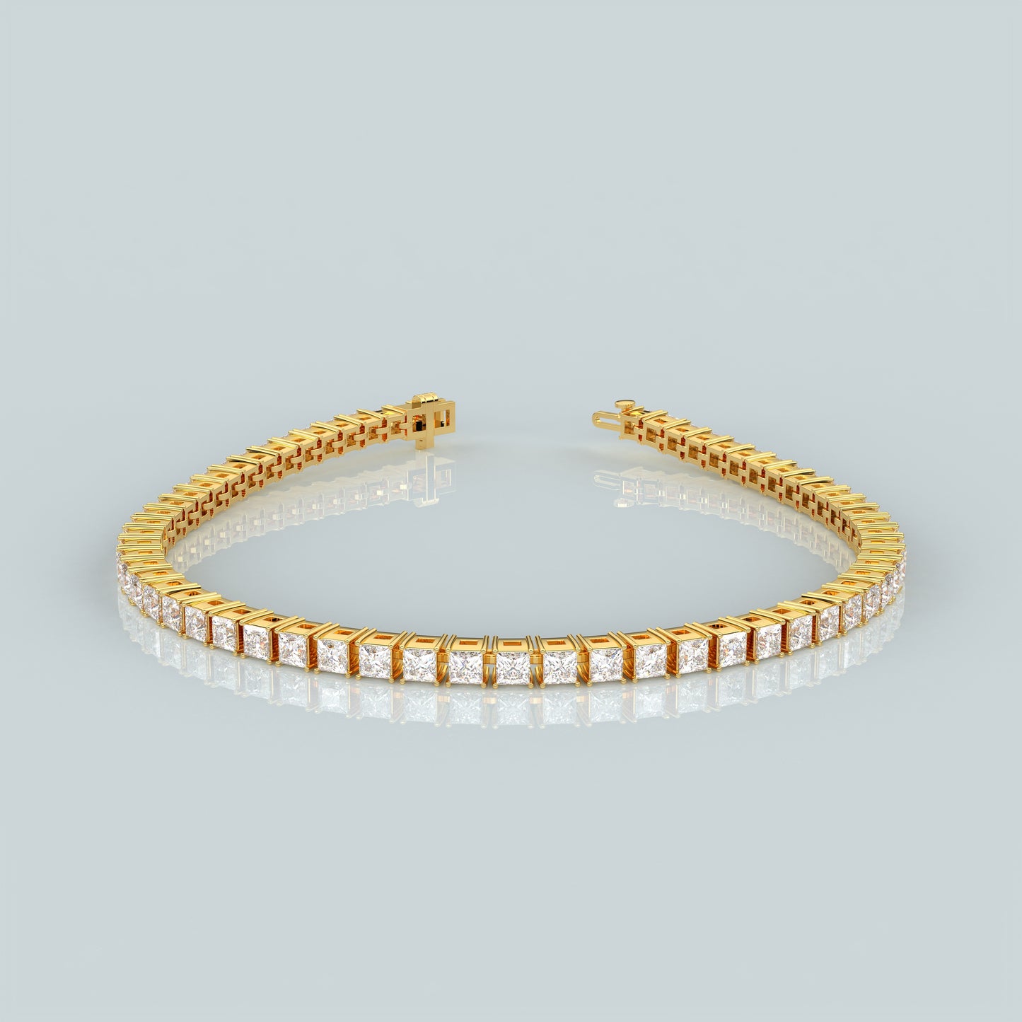 Princess 925 Sterling Silver Gold Plated Bracelet