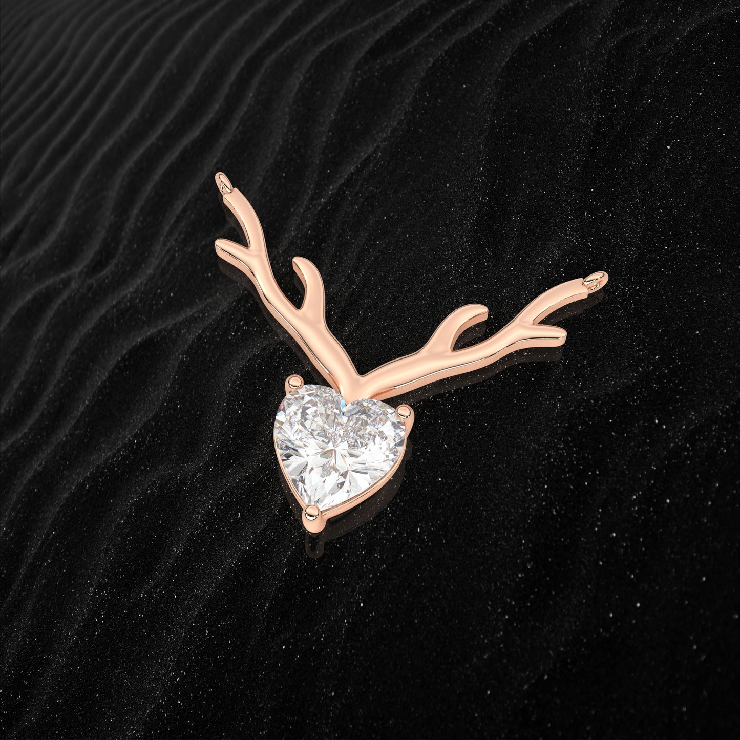 Rose gold Deer Heart 925 Silver Mangalsutra